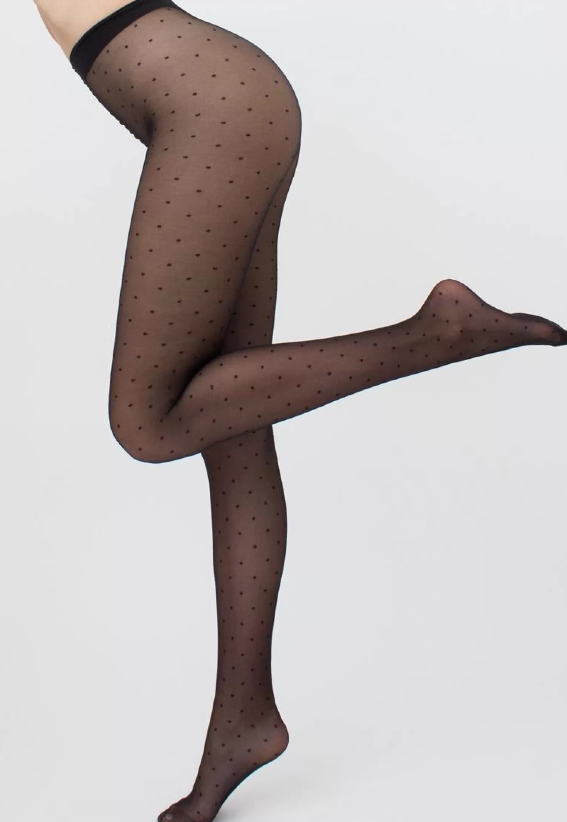 Polka Dot Tights | Giulia Amalia 01 Polka Dot Patterned Sheer Tights By Black