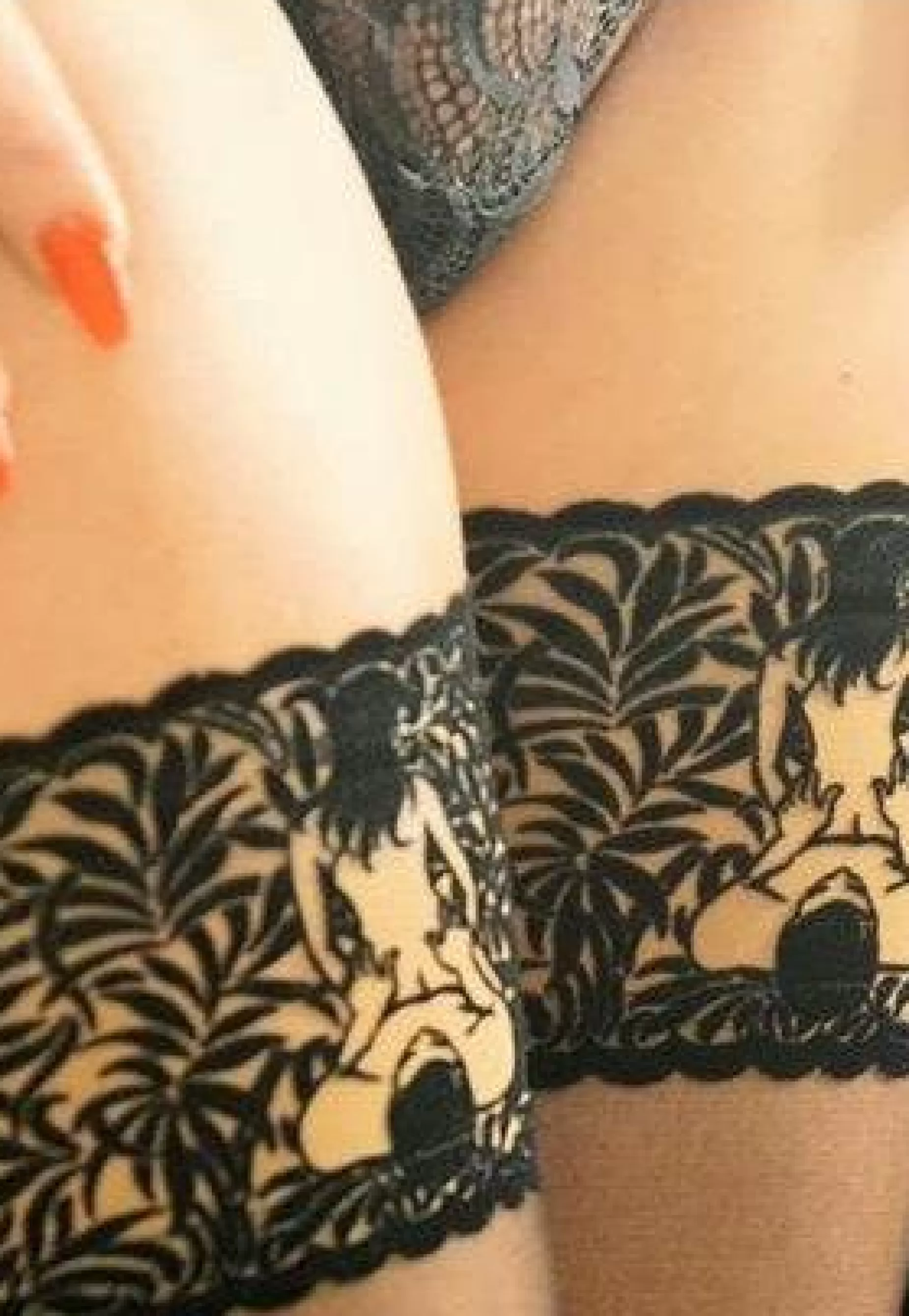Sheer Hold-Ups | Gatta Ars Amandi 02 Sexy Pose Sheer Hold-Ups By Nero: Black