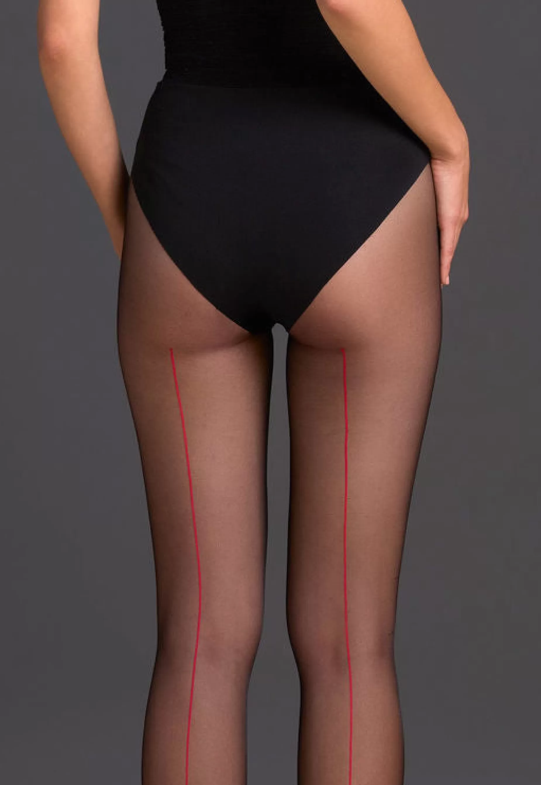 Seamed Tights | Gabriella Bella Contrast Backseam Sheer Tights By