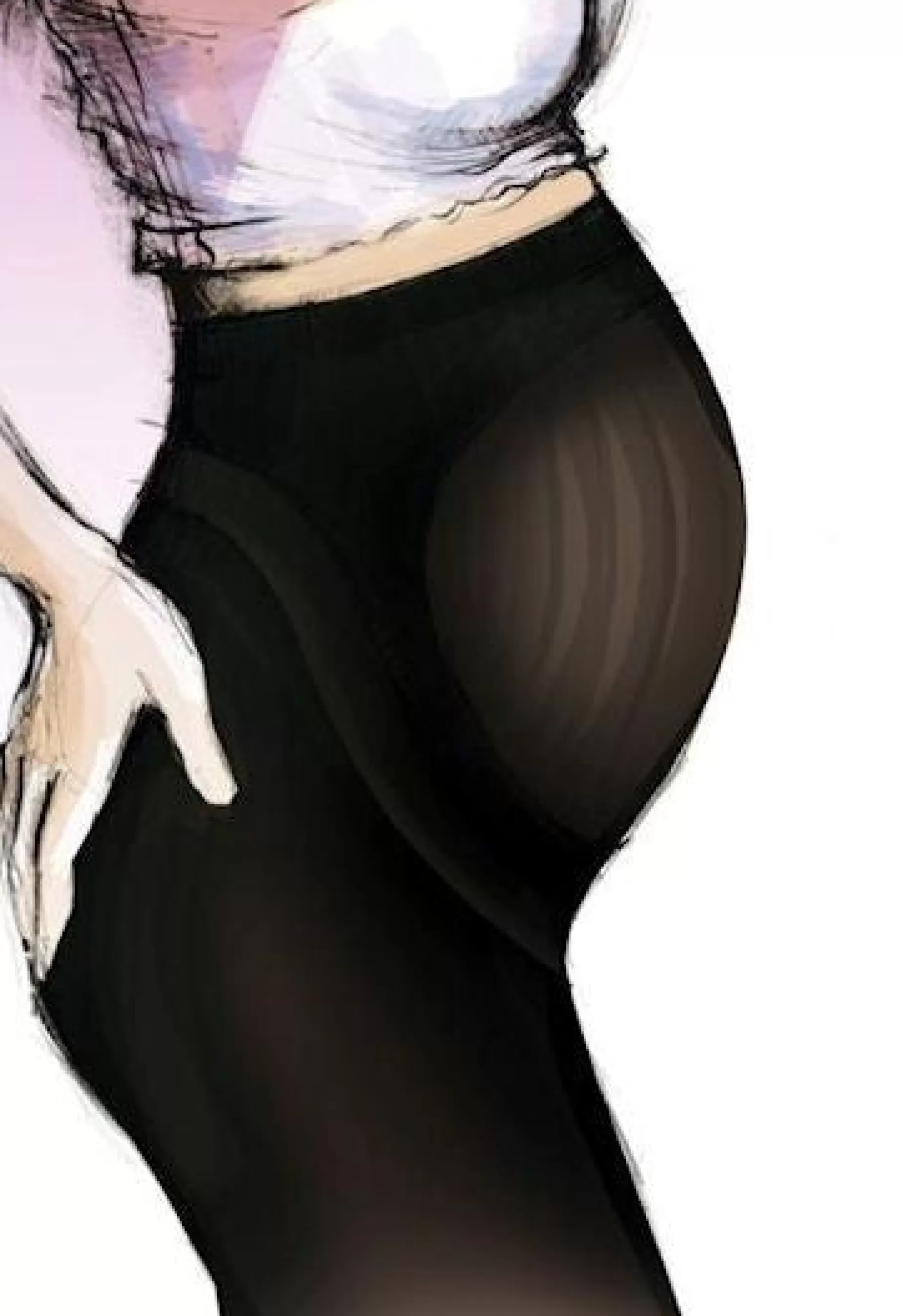 Maternity | Gatta Body Protect 100 Den Opaque Maternity Tights By Nero: Black