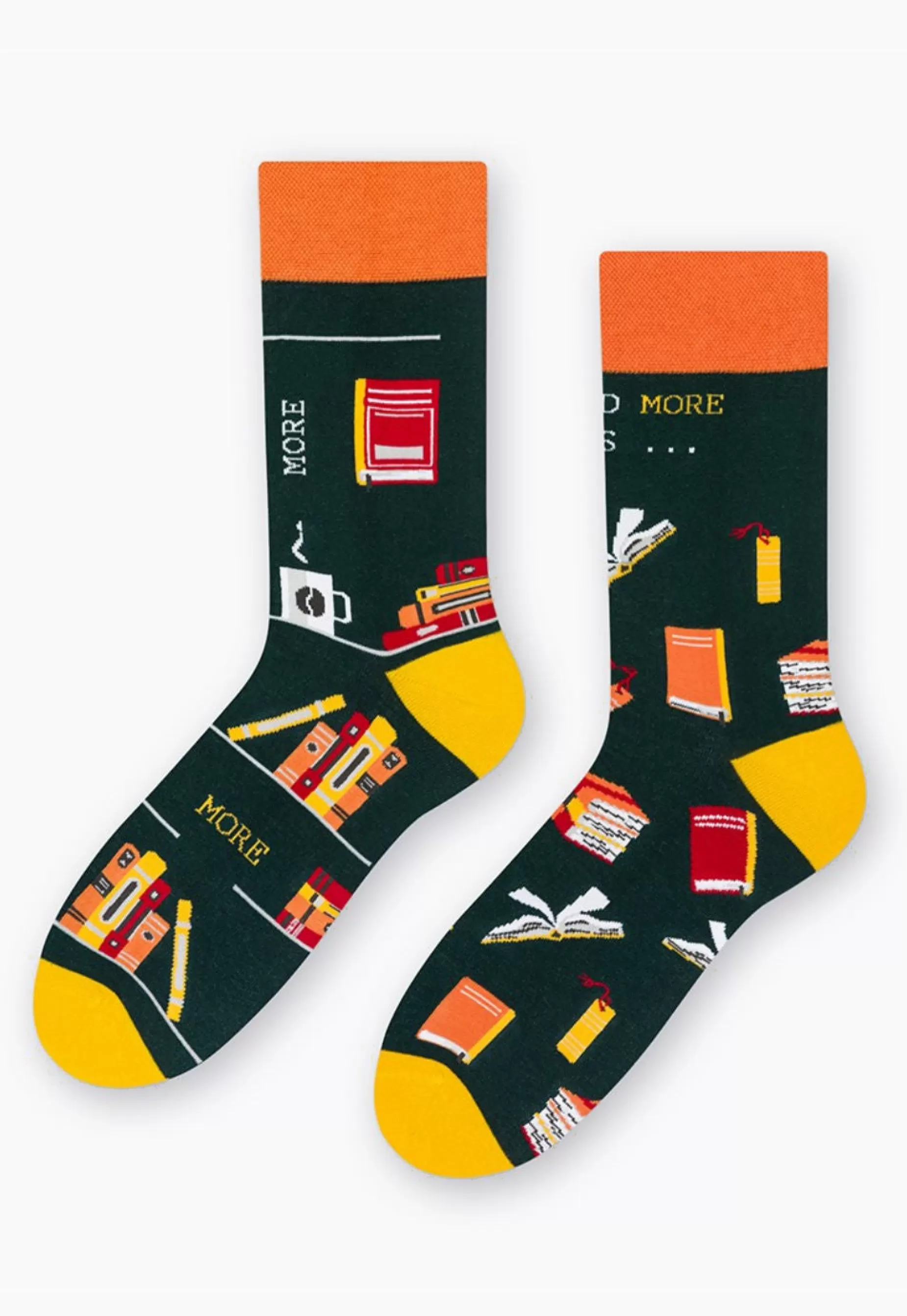 Cotton Socks | More Books Odd Patterned Socks In By Dark Green