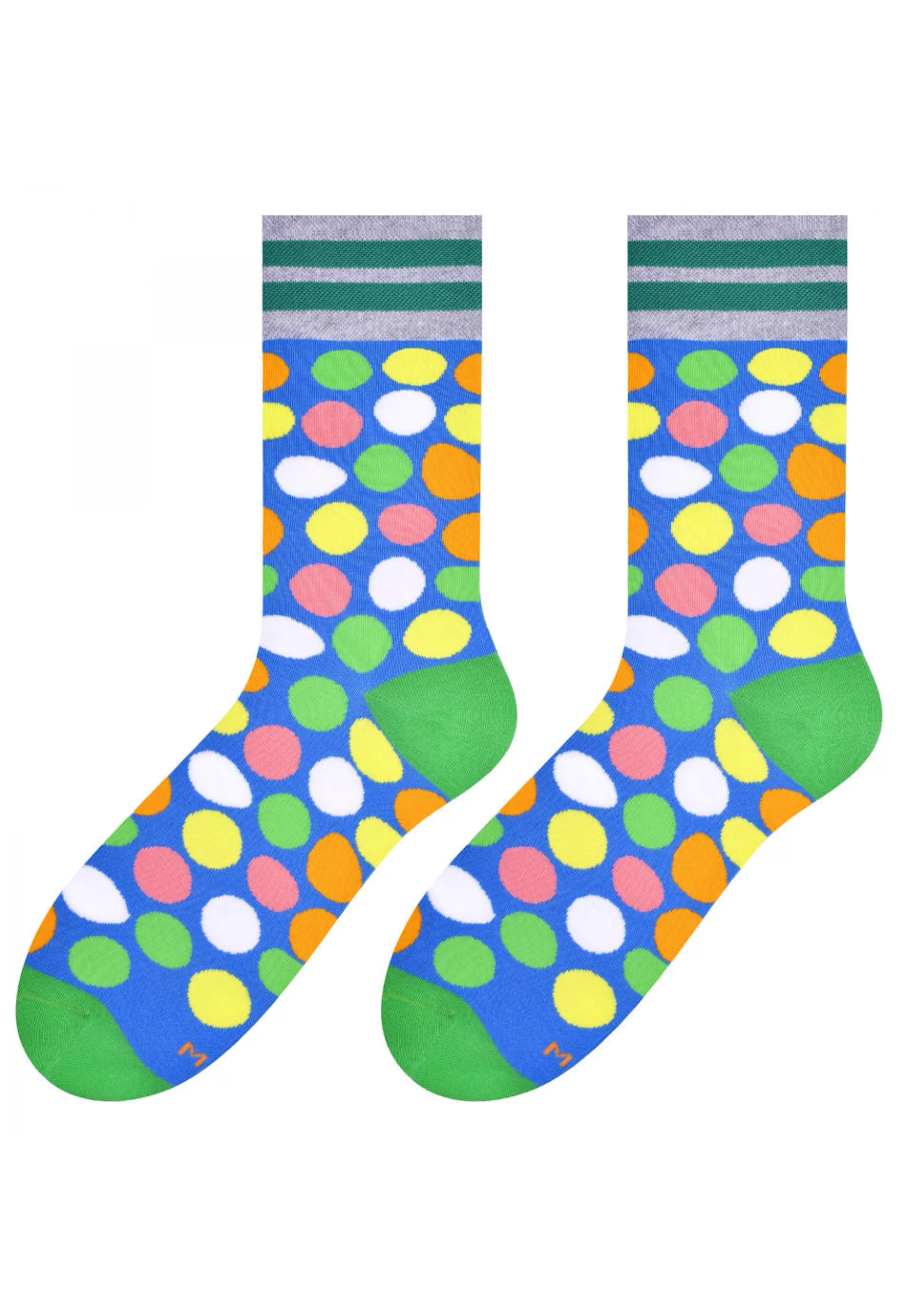 Cotton Socks | More Colourful Pebbles Patterned Socks In Blue By Bright Blue