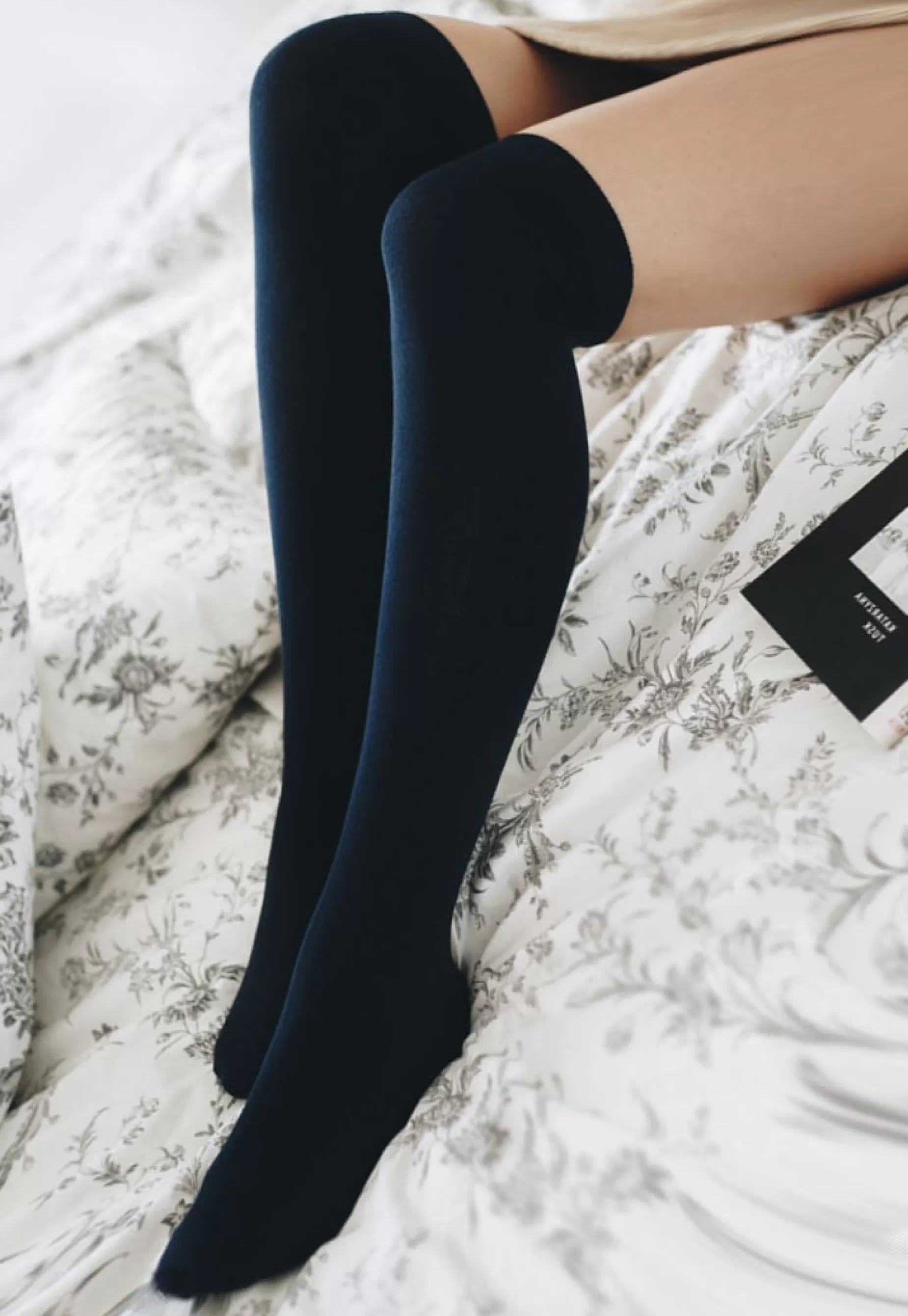 Over-Knee Socks | Steven Cotton Smooth Knitted Over-Knee Socks By