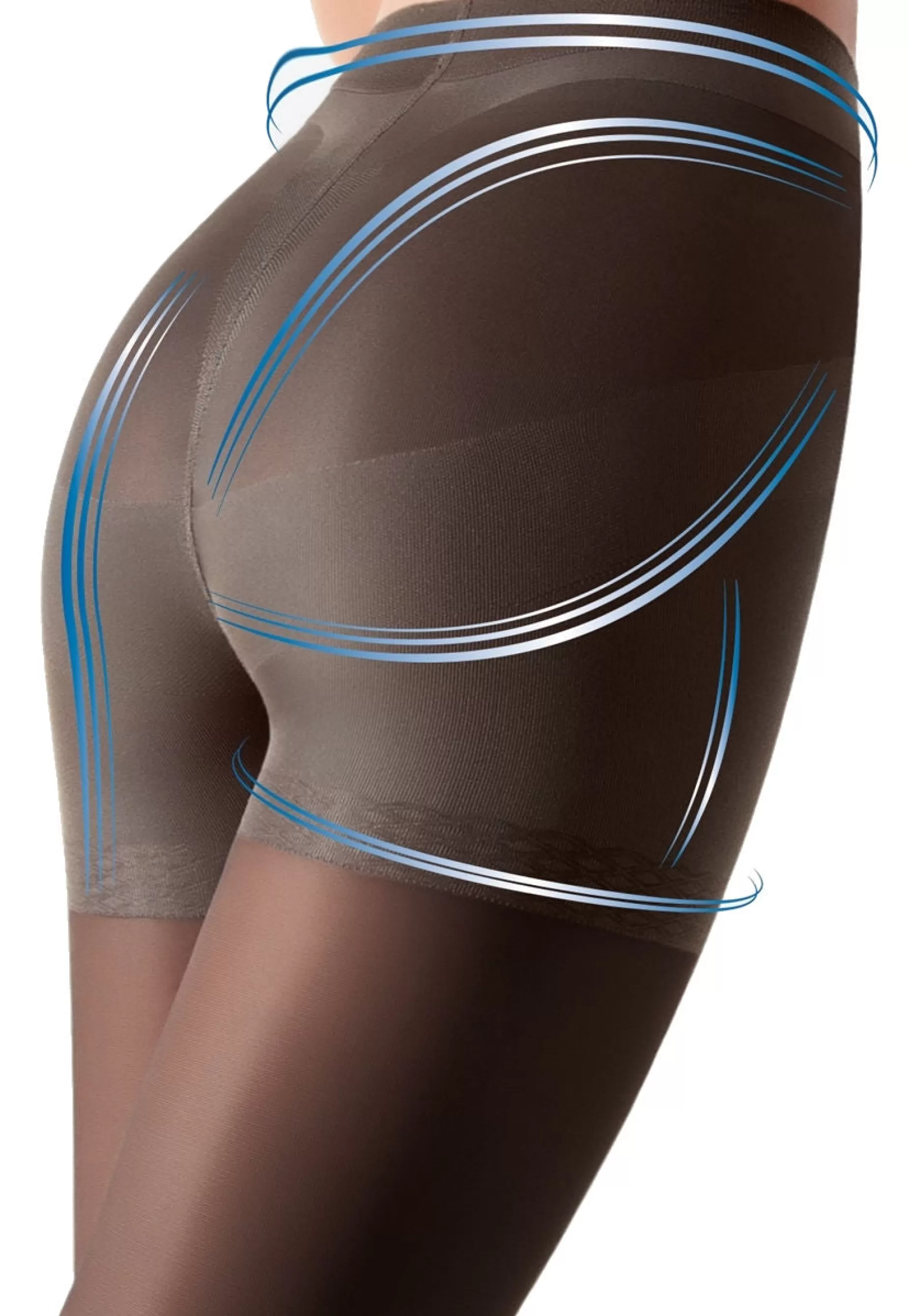 Support Tights | Giulia Effect Up 70 Den Body Modelling Tights By Black
