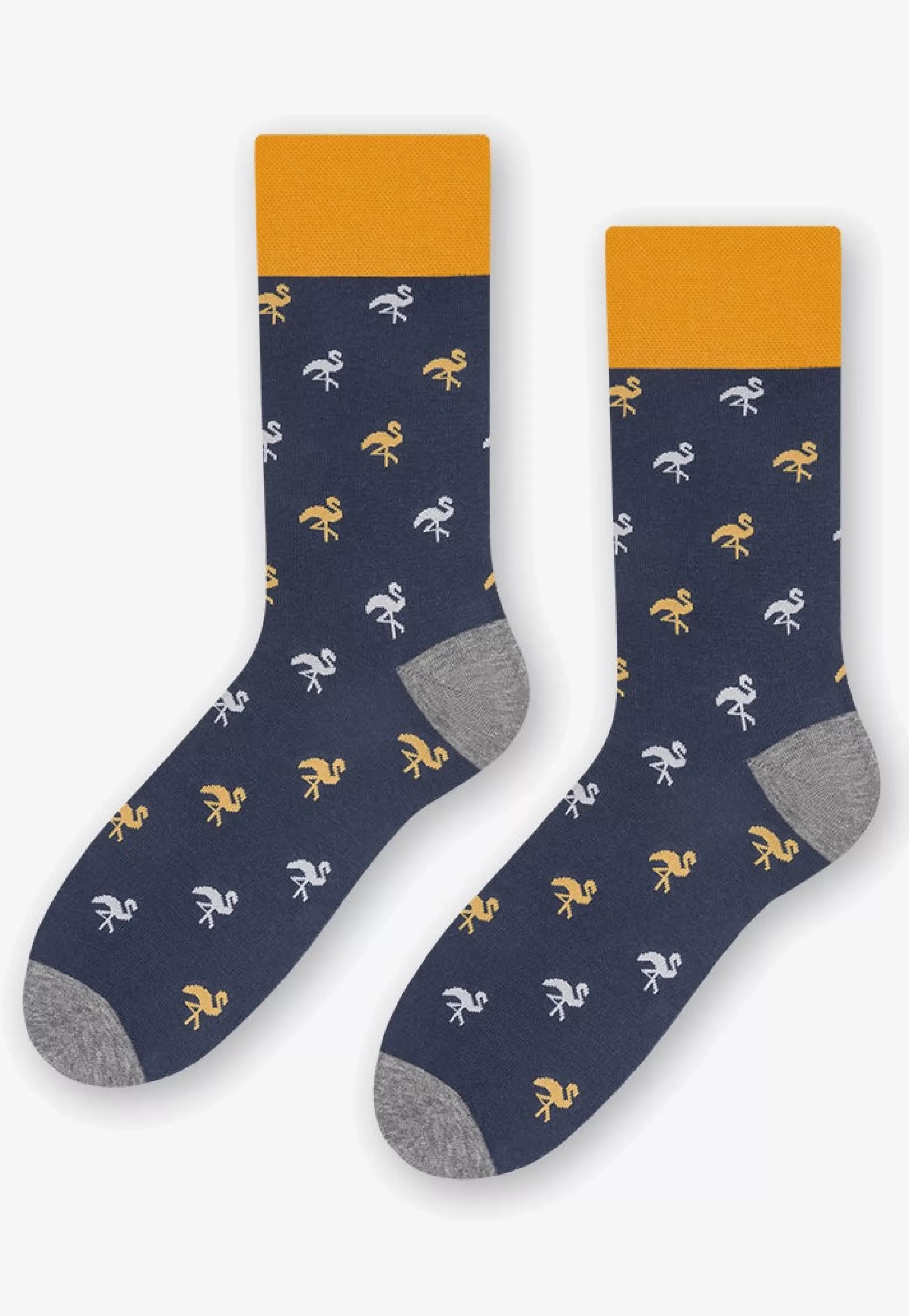 Cotton Socks | More Flamingo Patterned Socks In Blue By Navy