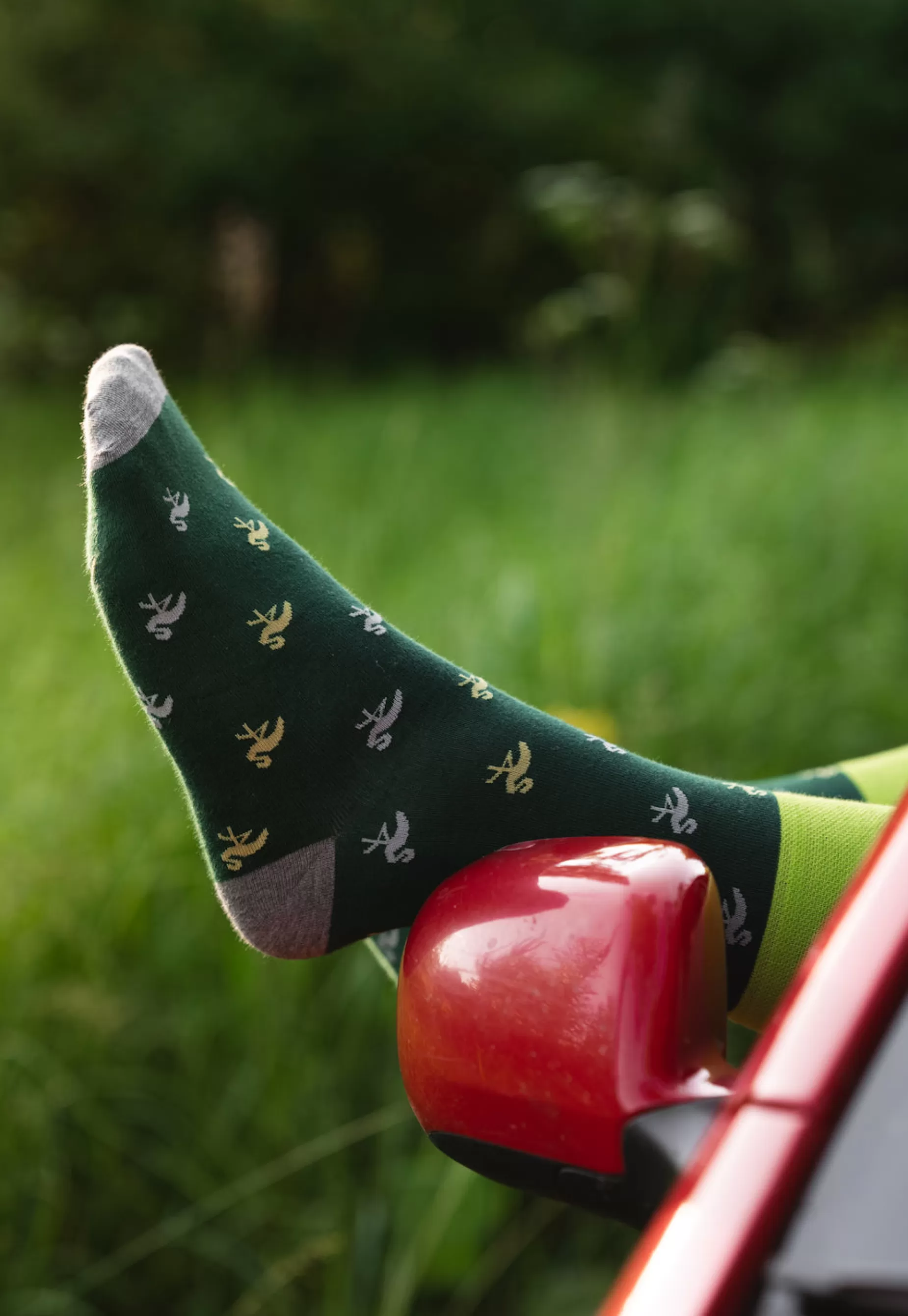Cotton Socks | More Flamingo Patterned Socks In By Dark Green