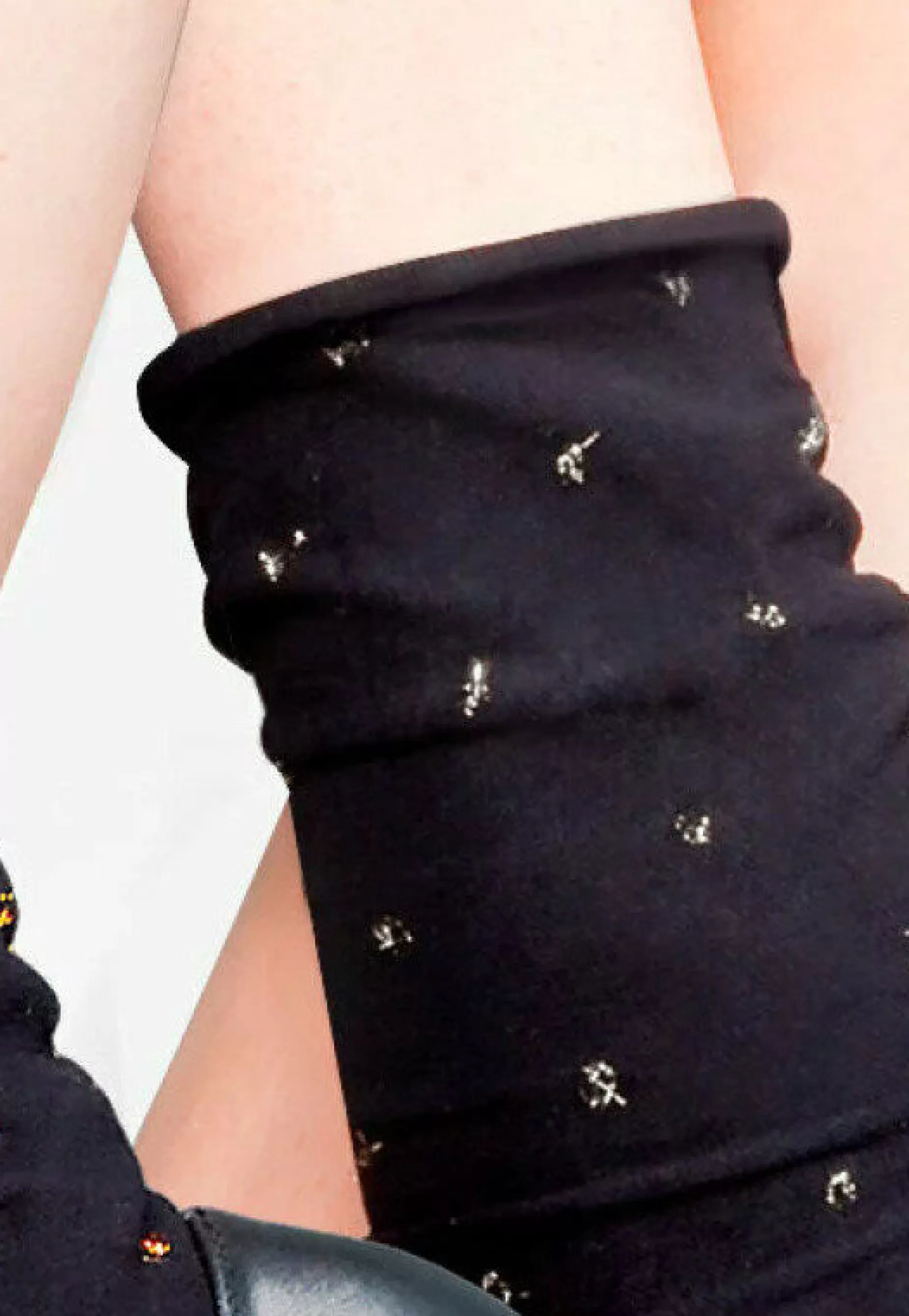 Ankle Socks | Lores Galassia Silver Dotted Opaque Ankle Socks By Black