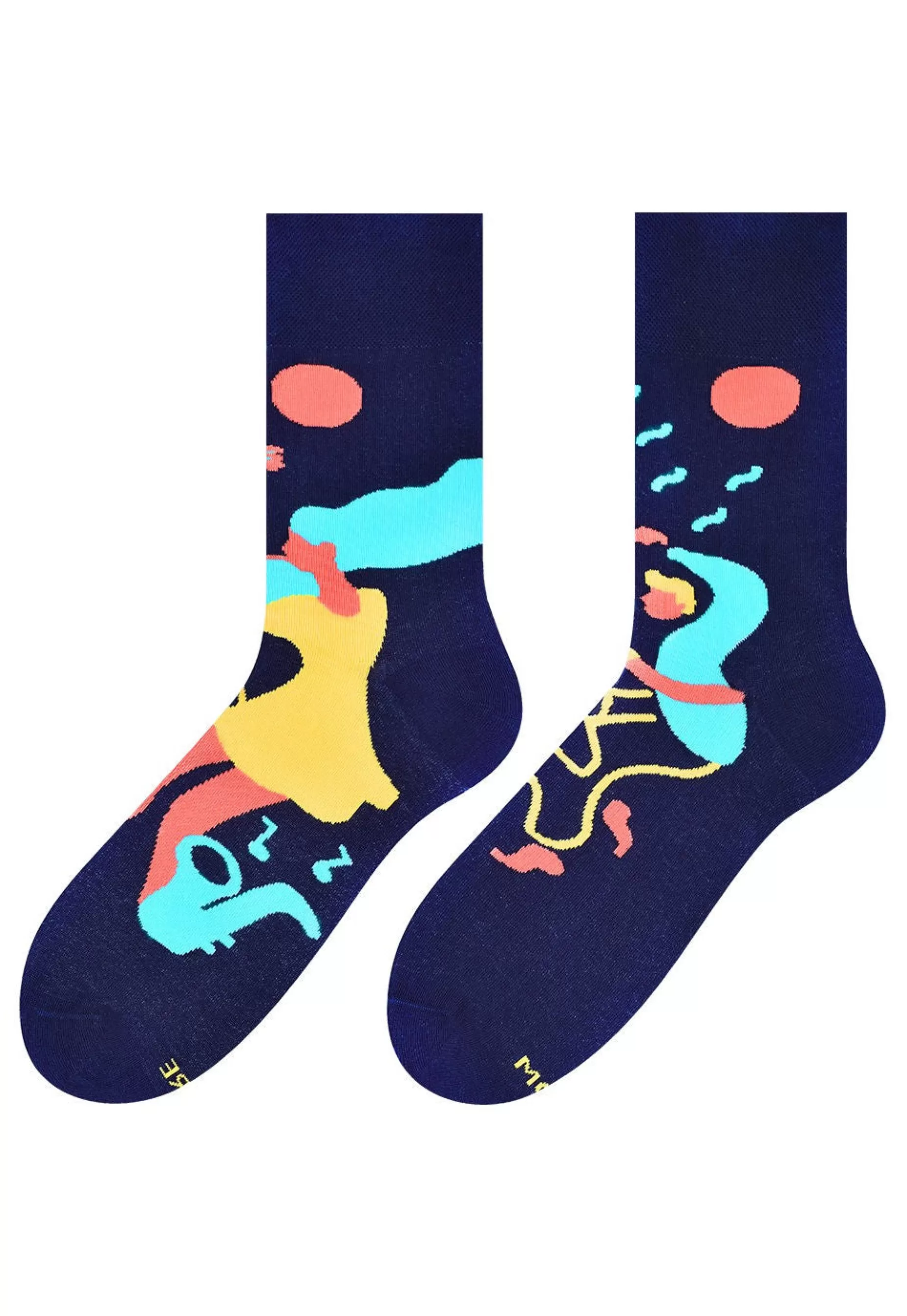 Cotton Socks | More Jack & Jill Odd Patterned Socks In By Navy