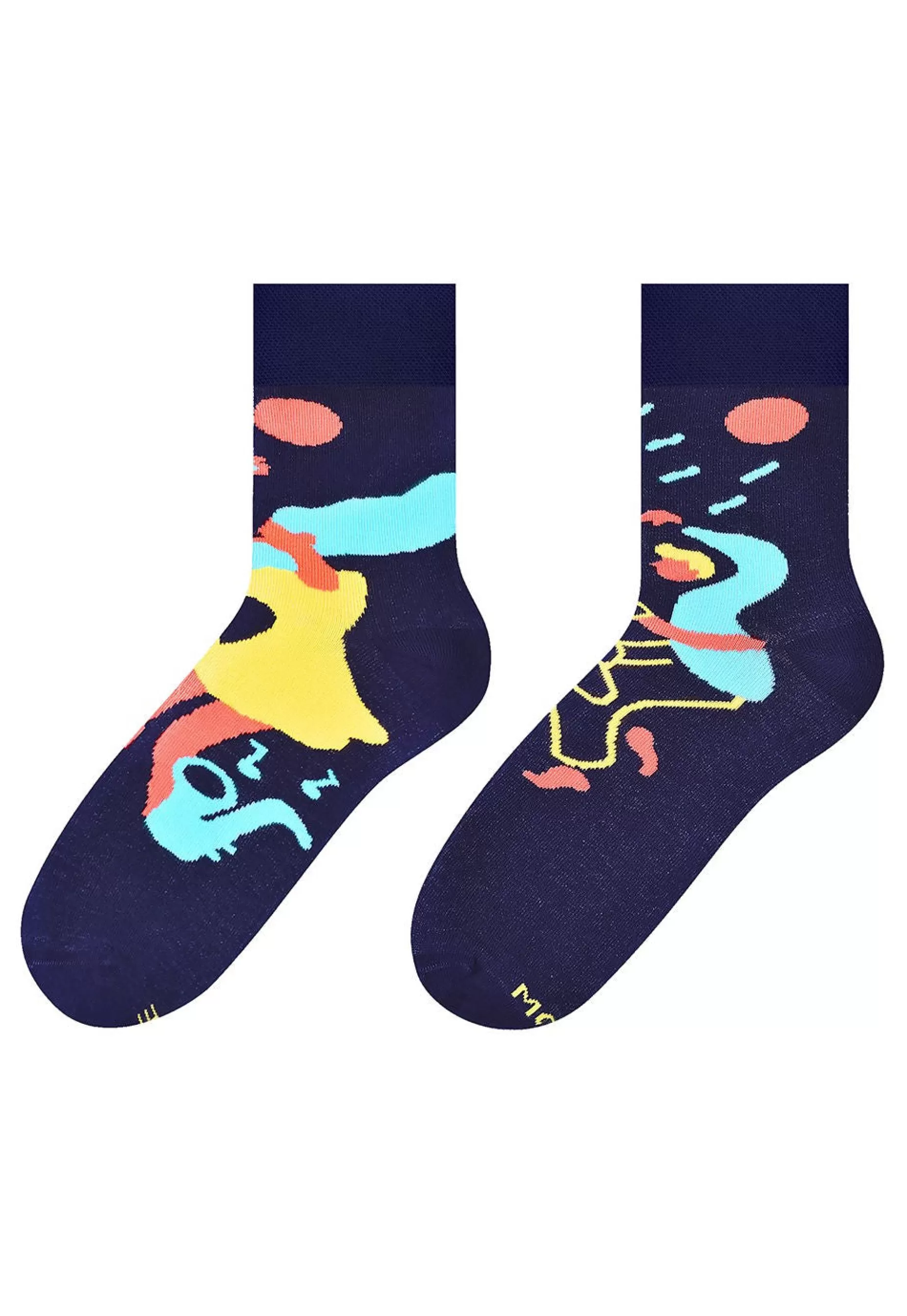 Cotton Socks | More Jack & Jill Odd Patterned Socks In By Navy