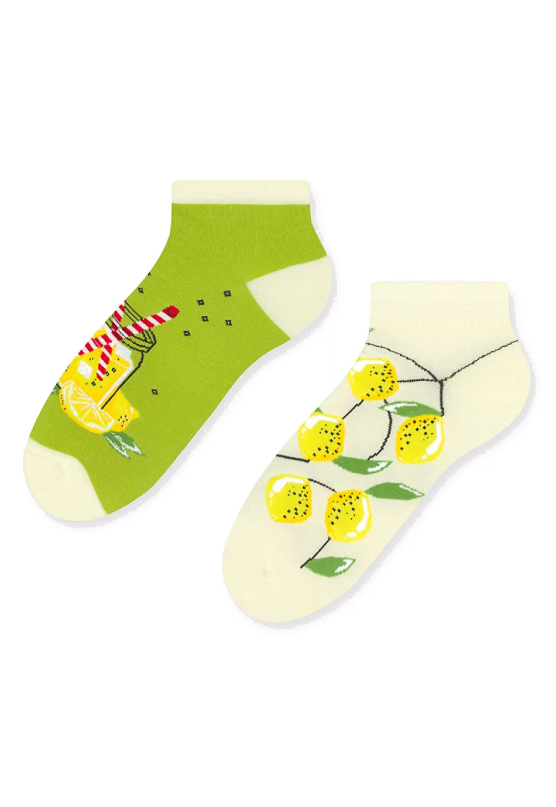 Cotton Socks | More Lemonade Odd Patterned Low Cut Socks In Green By Lime Green
