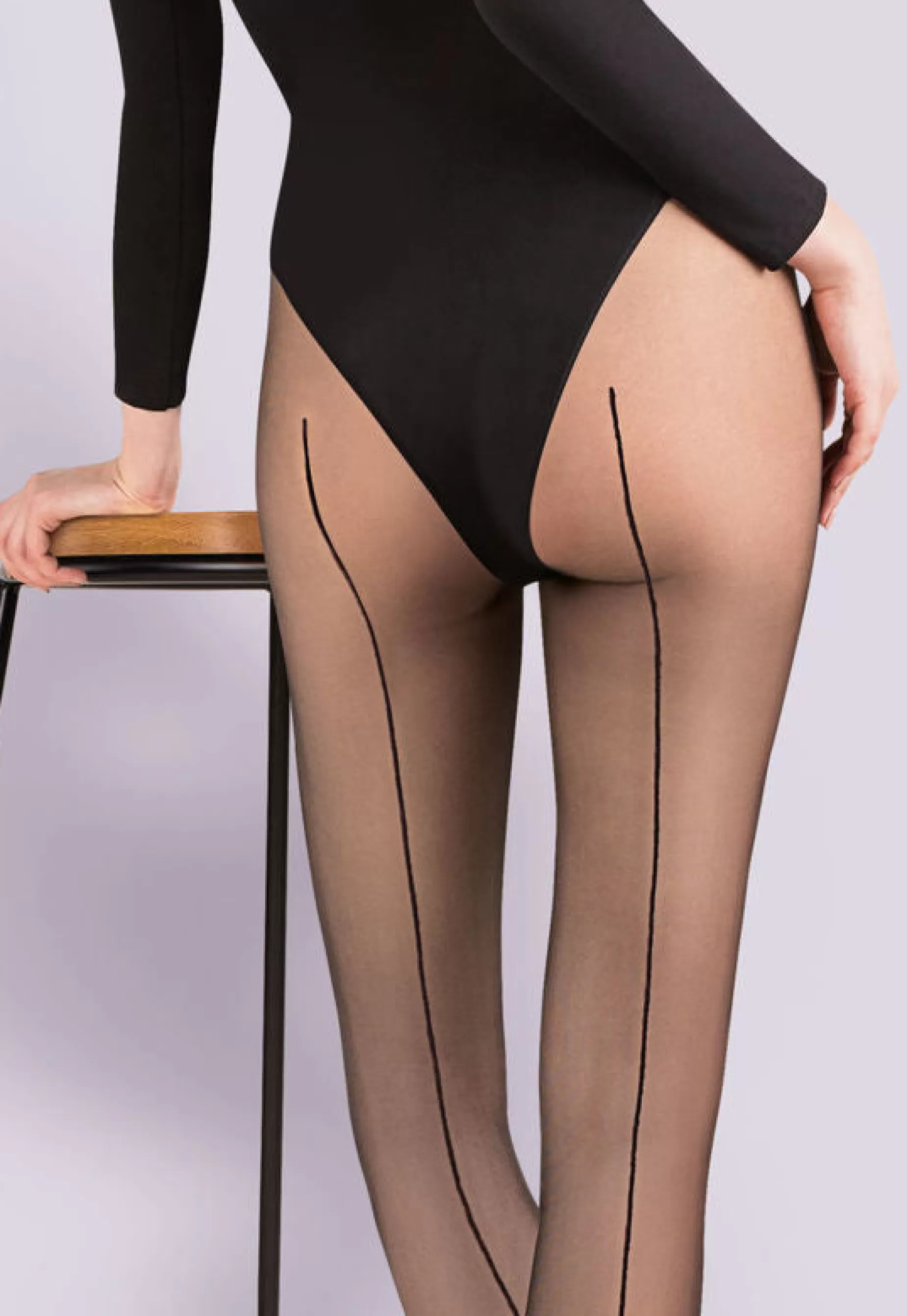 Seamed Tights | Gabriella Linette 20 Den Seamed Sheer Tights By