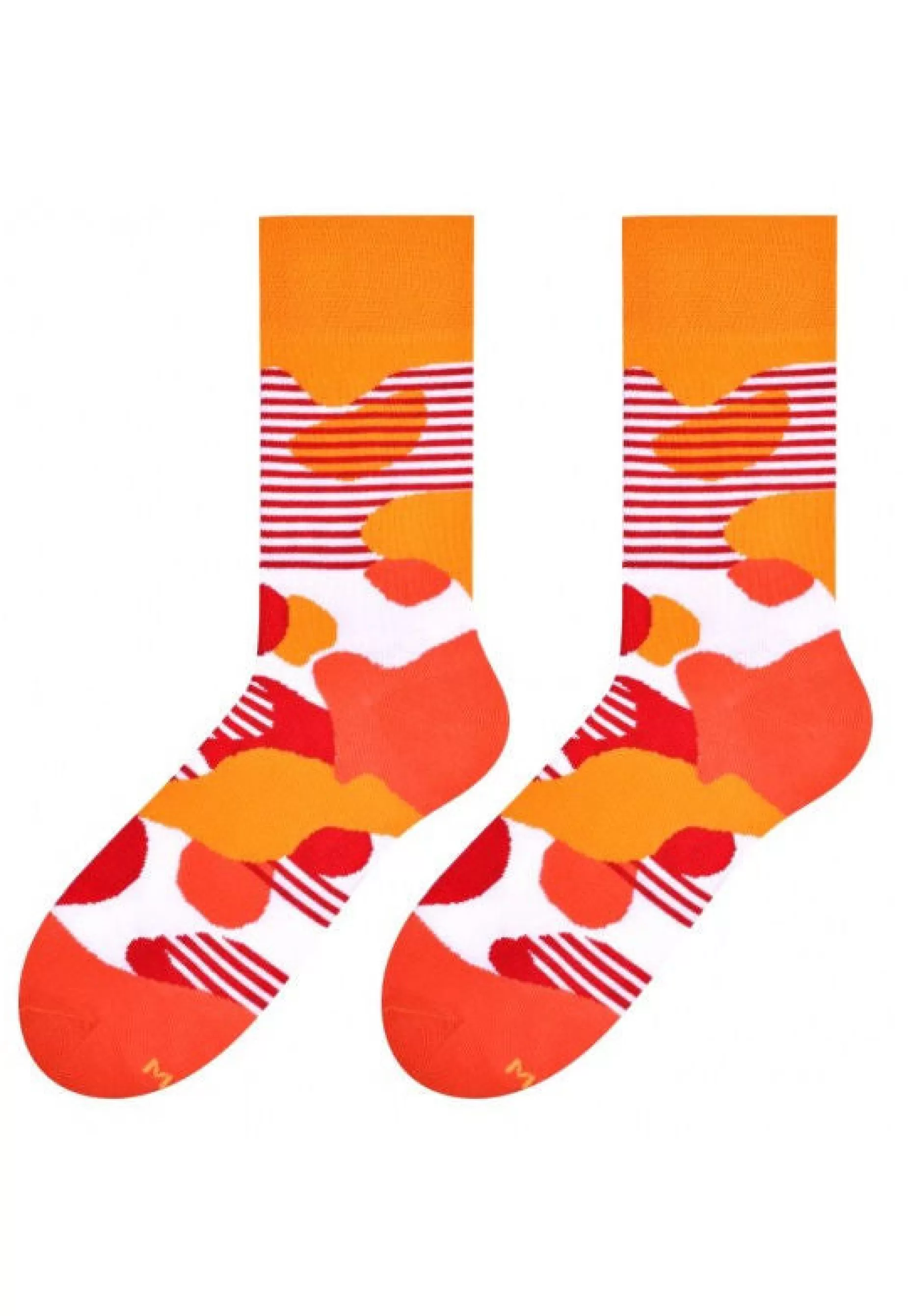 Cotton Socks | More Liquid Blobs Patterned Socks In By Orange