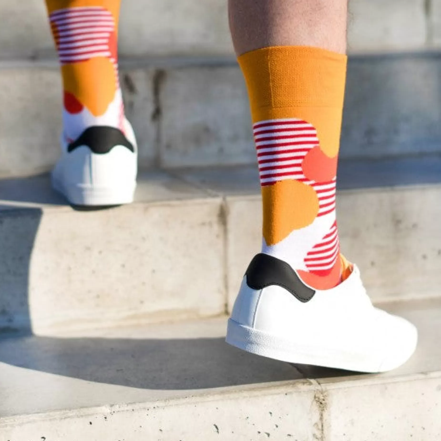 Cotton Socks | More Liquid Blobs Patterned Socks In By Orange