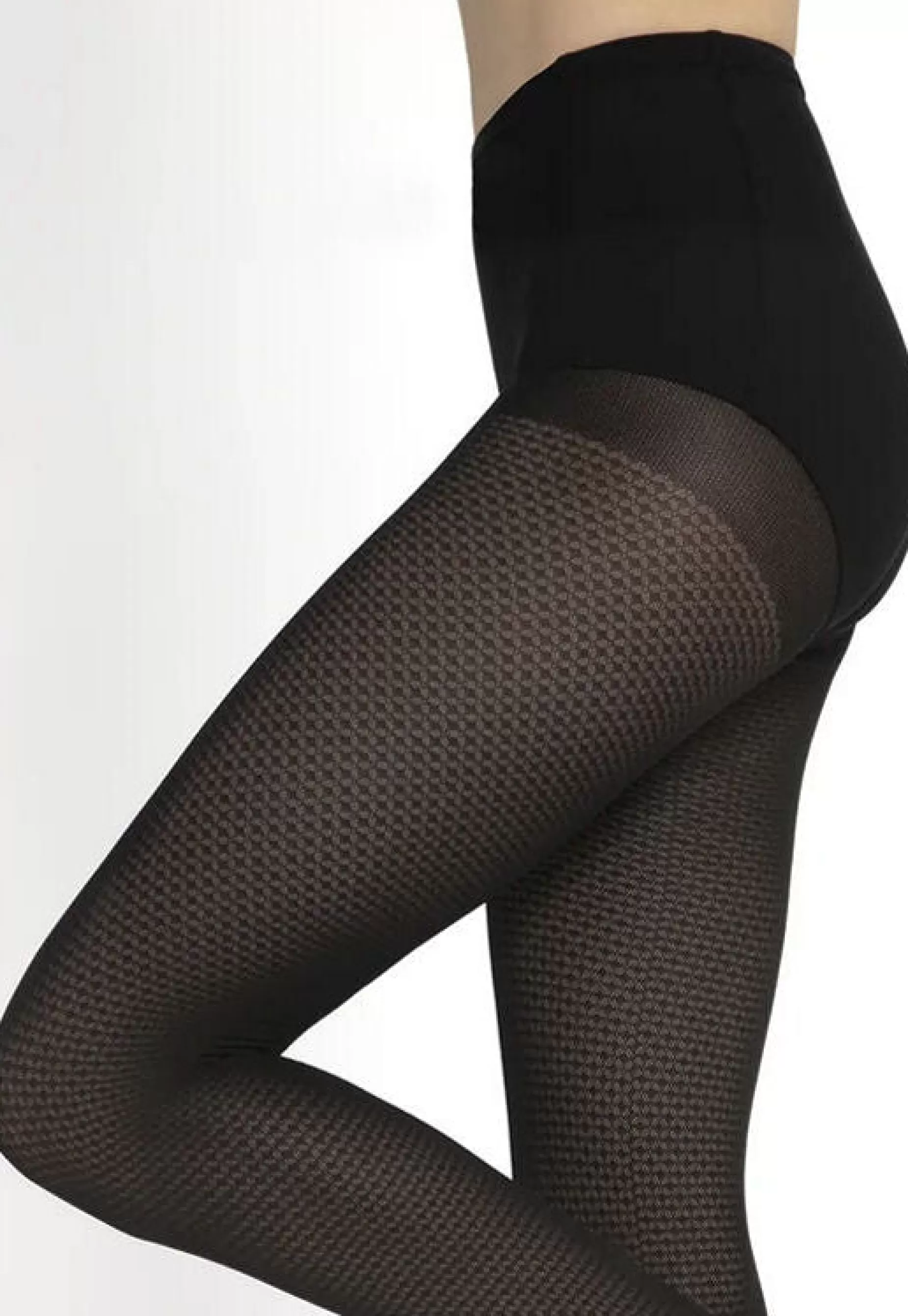 Stripe & Check Tights | Gatta Lorien 13 Fine Diamonds Patterned Tights By Nero: Black