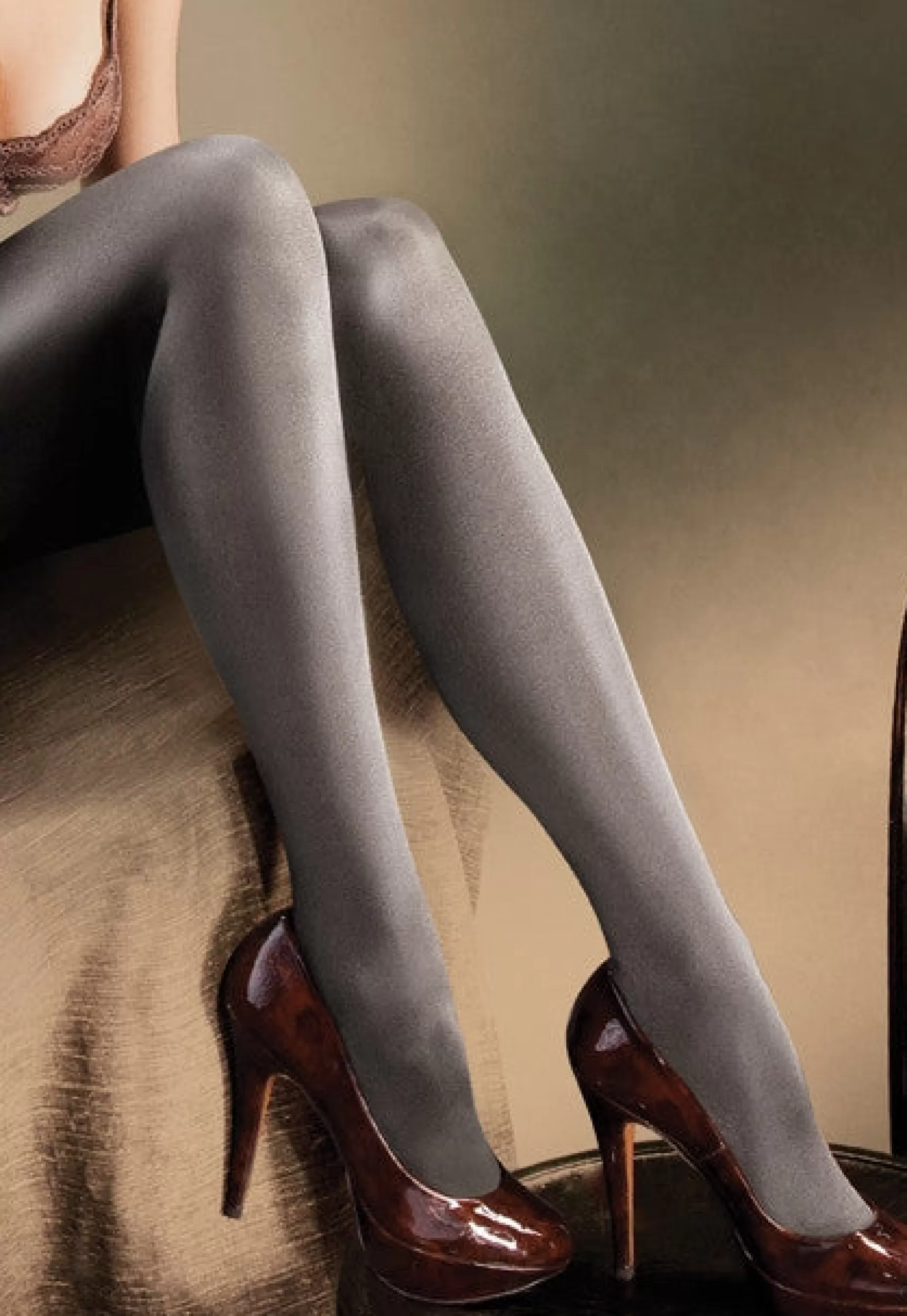 Coloured Tights | Lores Lucido 100 Den Glossy Opaque Tights By