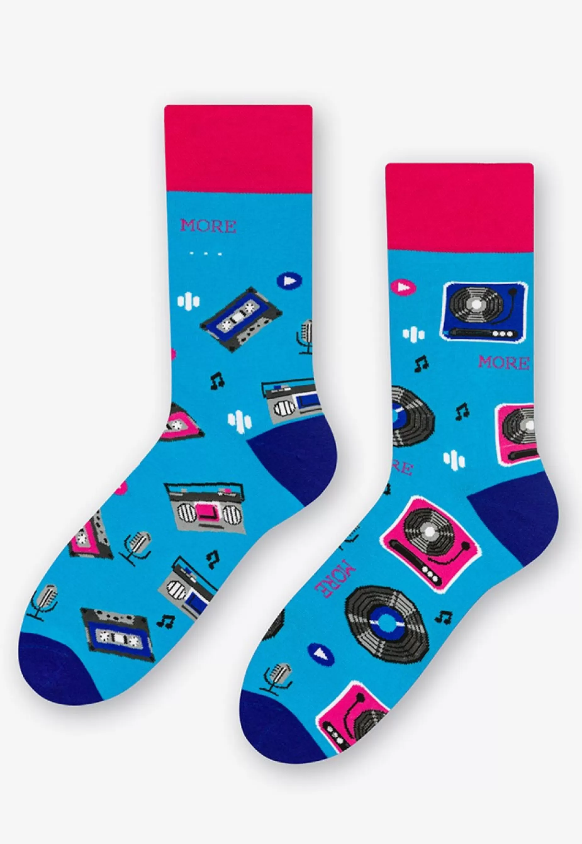 Men's Socks | More Music Odd Patterned Socks In By Turquoise