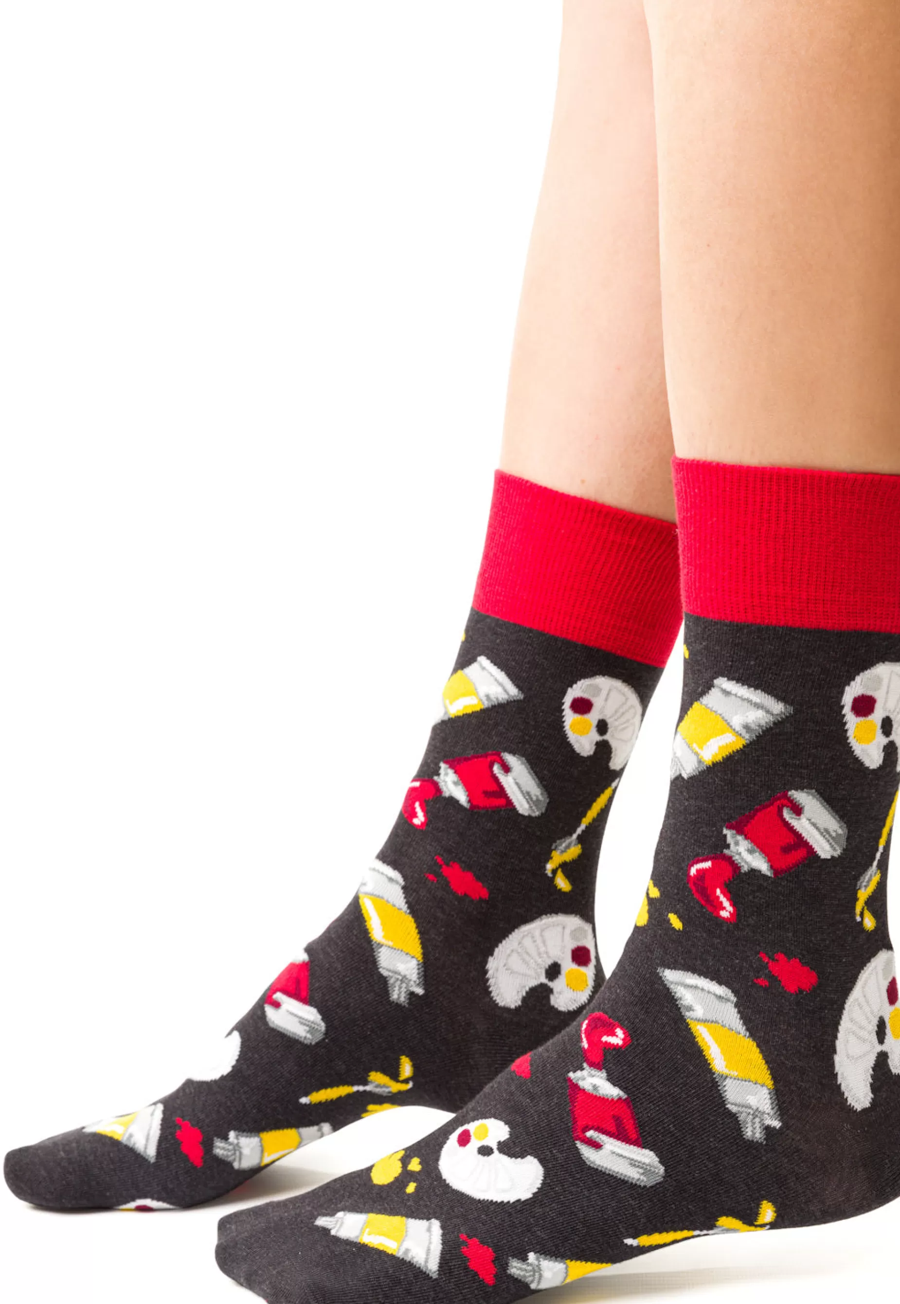Men's Socks | More Painter Artist Patterned Socks In Dark By Grey