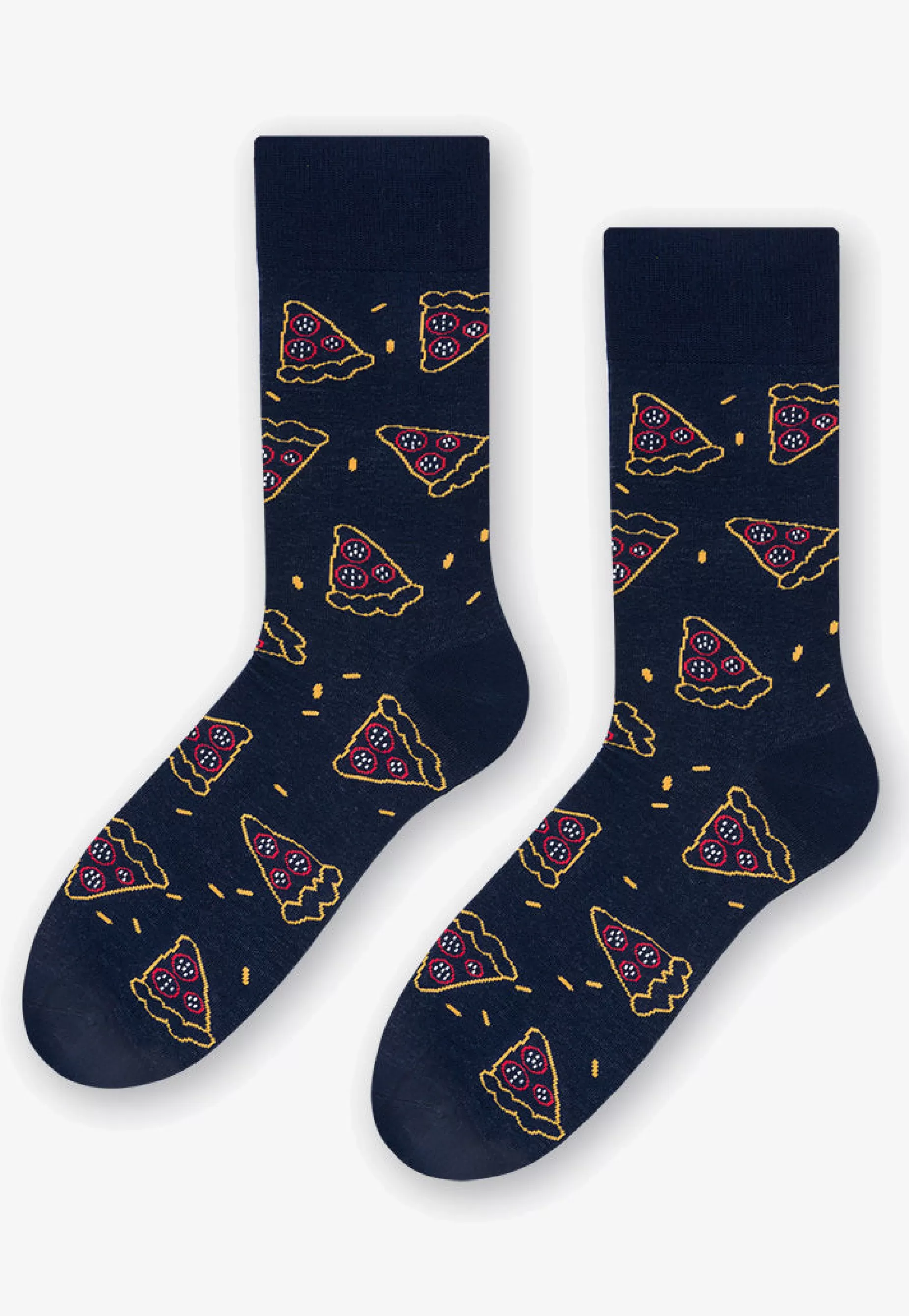 Men's Socks | More Pizza Slices Patterned Socks In By Navy