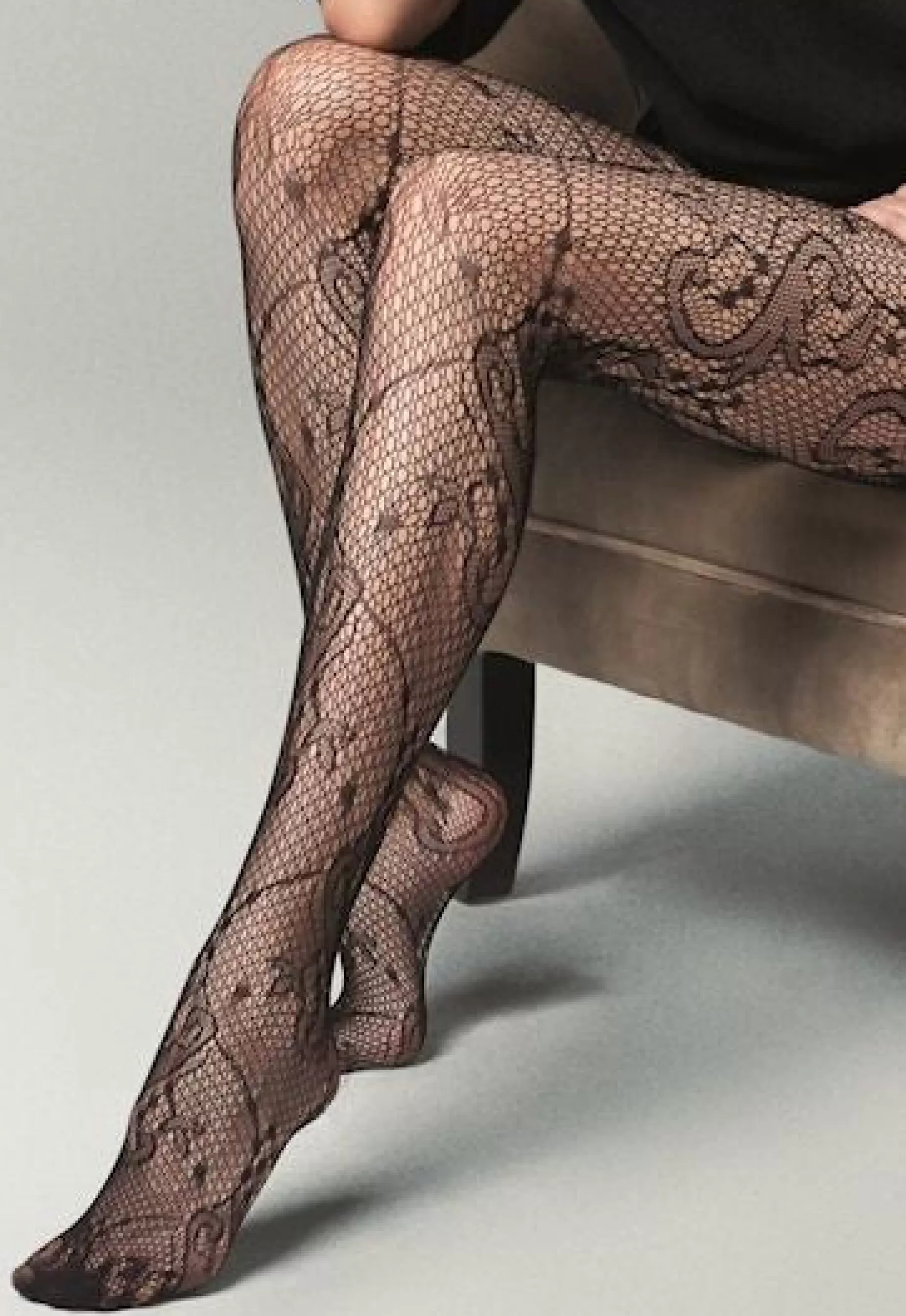 Bridal | Veneziana Pizzo Sissi Lace Fishnet Fashion Tights By Panna: Warm Ivory Off White