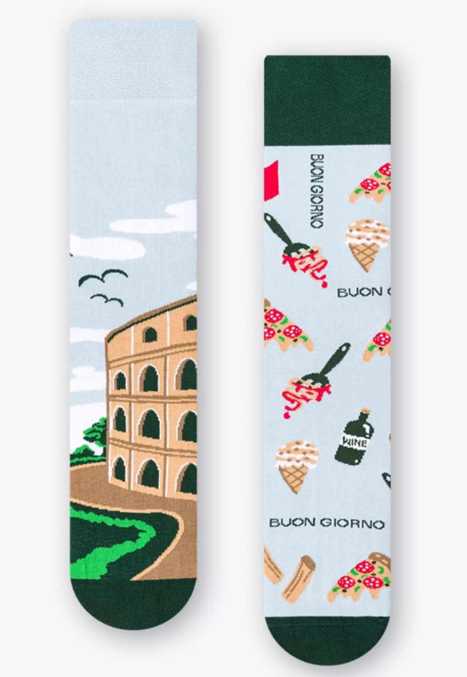 Men's Socks | More Rome Italy Odd Patterned Socks In By Mint