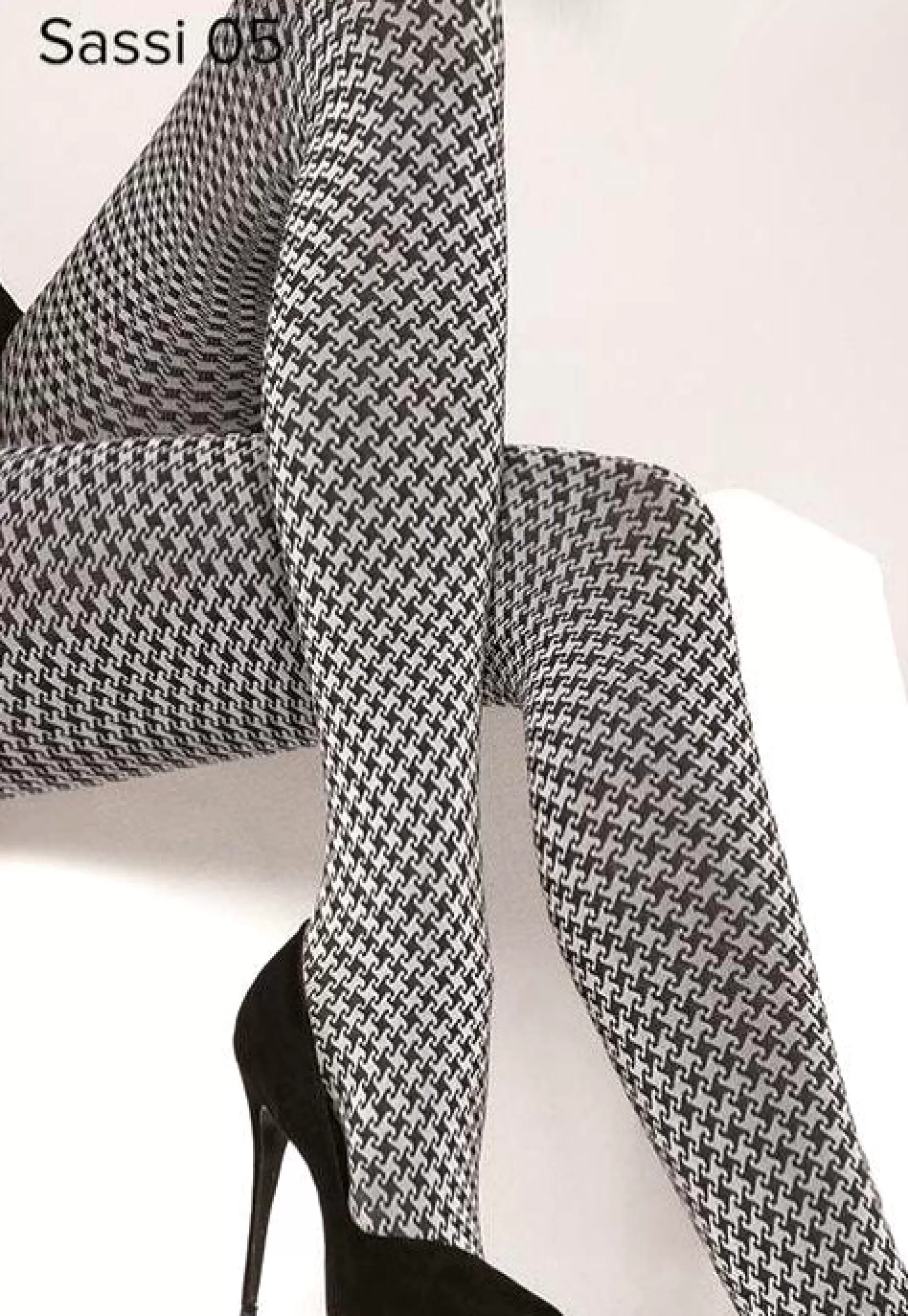 Stripe & Check Tights | Gatta Sassi 05 Houndstooth Patterned Tights By