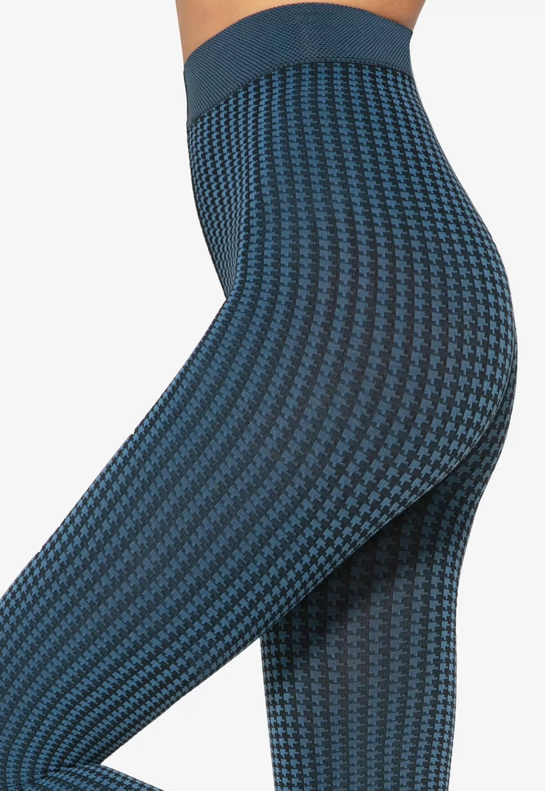 Stripe & Check Tights | Gatta Sassi 10 Houndstooth Patterned Opaque Tights By