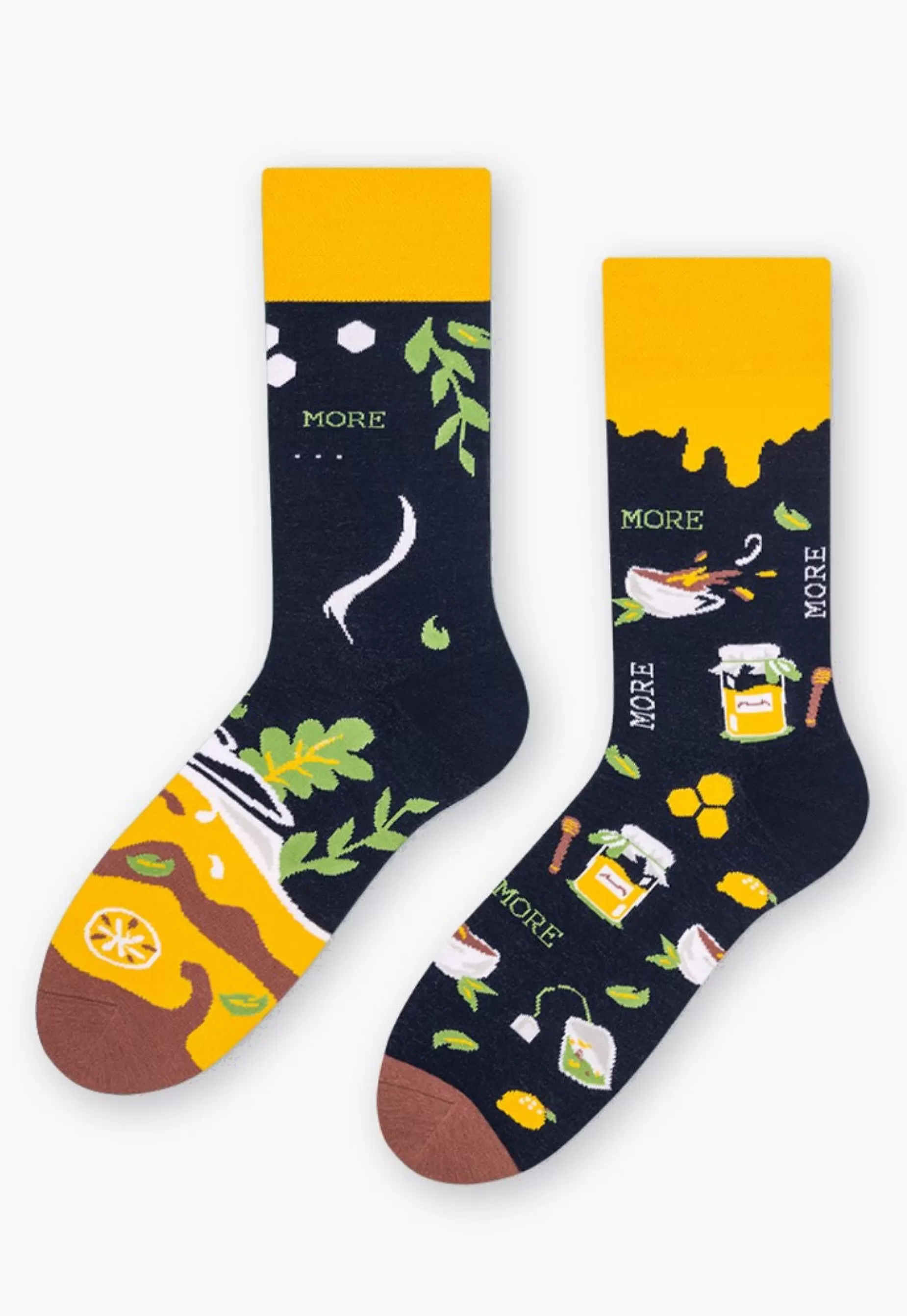 Men's Socks | More Tea Time Odd Patterned Socks In By Navy