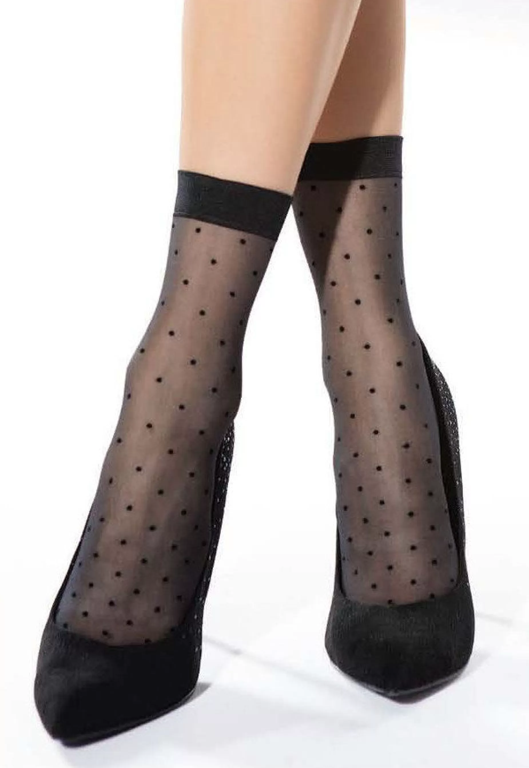 Ankle Socks | Knittex Whisper Polka Dot Patterned Sheer Socks By