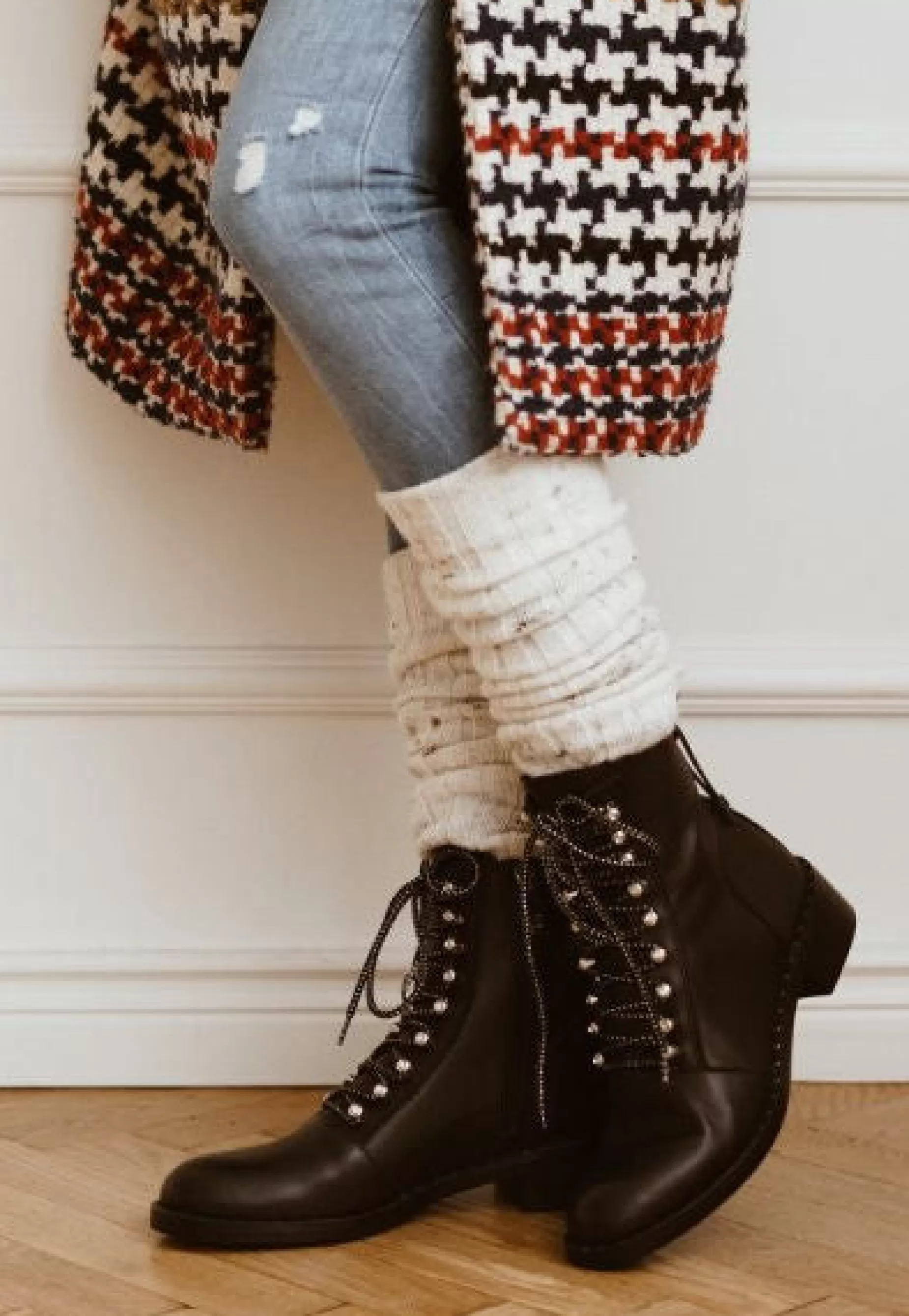 Legwarmers | Steven Wool Chunky Knit Ribbed Leg Warmers By