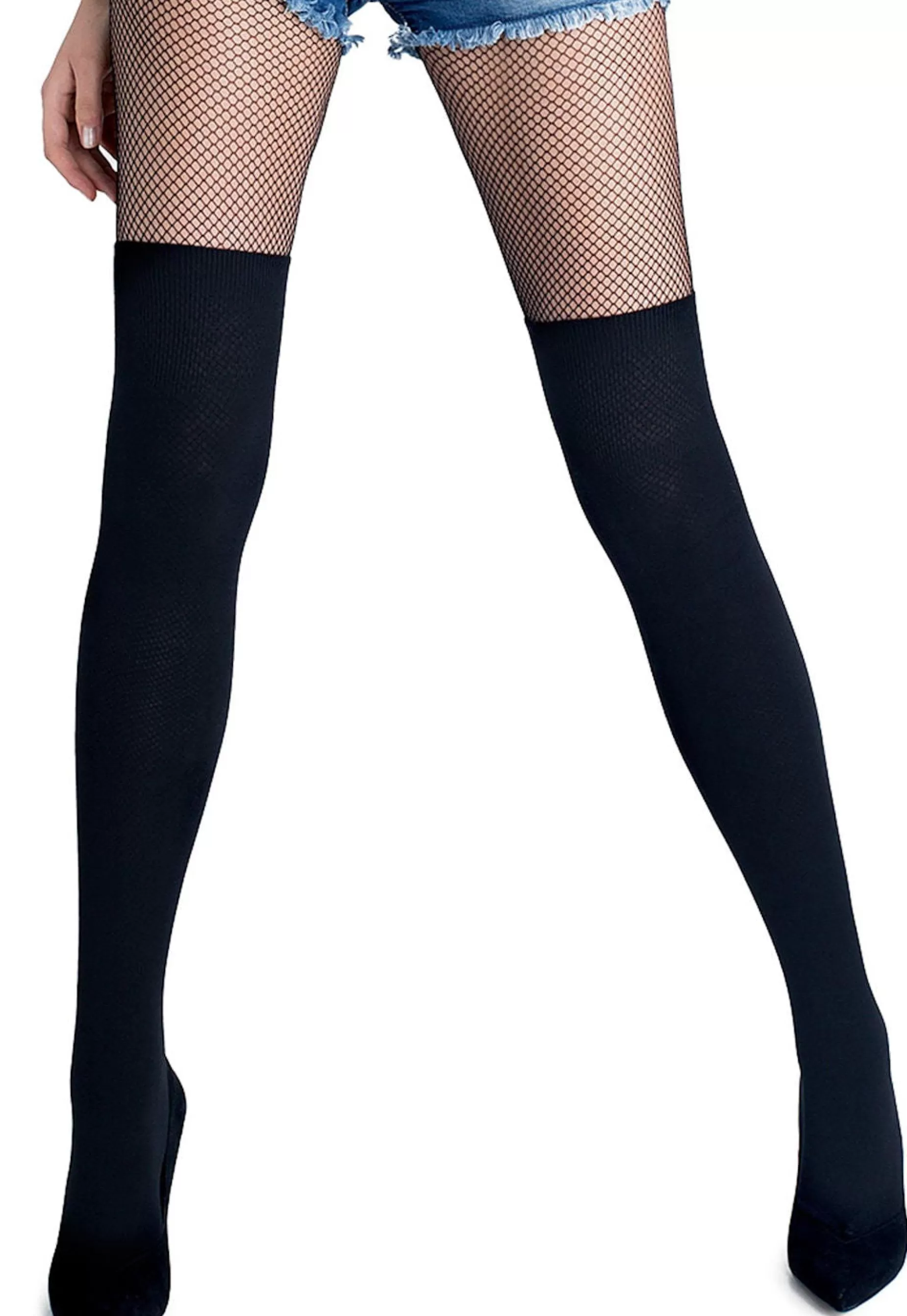 Over-Knee Socks | Marilyn Zazu 899 Smooth Cotton Over-Knee Socks By
